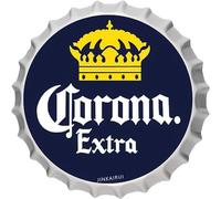 Letrero de metal retro con diseño de corona extra decorativo para botellas y tapas de botellas, para el hogar, cueva, garaje, bar, decoración de pared, letrero de metal vintage de 13.8 pulgadas