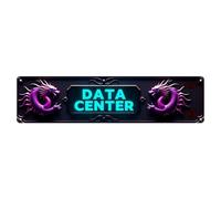 Letrero de metal retro con diseño de dragón para centro de datos, cafetería, bar, pub, hogar, sala de juegos, gimnasio, club, decoración de pared, póster de metal vintage de 4 x 16 pulgadas