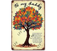 Letrero de metal retro con texto en inglés "Daughter To Daddy Because You Are So Much Of Me Is Made From What'S Learned From You Home Bar Shop Decoration" (hija a papá porque eres tan much of me está