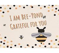 Letrero de metal retro con texto en inglés "I Am Bee-yond Grateful for You Honey Bee Polka Dot" para decoración de pared de 8 x 12 pulgadas