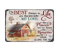 Letrero de metal retro con texto en inglés "The Best Things In Life", letrero de hojalata para el hogar, bar, patio, cueva, pared, decoración vintage, letreros de metal retro, 8 x 12 pulgadas