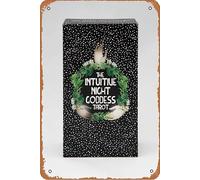 Letrero de metal retro con texto en inglés "The Intuitive Night Goddess Tarot" divertido para el hogar, café, sala de estar, dormitorio, cocina, bar, cafetería, garaje, jardín, decoración de pared, 8