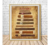 Letrero de metal retro de 30,5 x 20,3 cm, gráfico de cigarros, póster de cigarros, impresión de tabaco, arte de pared de cueva de hombre, decoración de pared del día del padre, decoración de arte