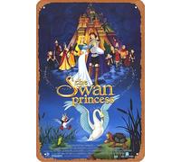 Letrero de metal retro de la película The Swan Princess, póster de la película para el hogar, bar, tienda, café, vintage, regalo, 8 x 12 pulgadas