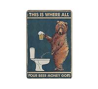 Letrero de metal retro "This Is Where All Your Beer Money Goes" Cartel de hojalata Pintura de hierro Cocina Baño Garaje Bar Café Hombre Cueva Pared Decoración del hogar Cartel de hojalata Cartel de pl
