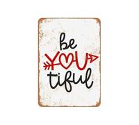 Letrero De Metal Sé Tú Misma Una Navidad Hermosa Retro Letrero Metálico Vendimia Chapas Metalicas para WC Taberna Aseo 20X30Cm