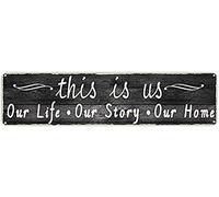 Letrero de metal "Somos nosotros, nuestra vida, nuestra historia, nuestro hogar", letreros vintage, letreros de hojalata retro, letrero de aluminio para cocina, hogar, jardín, pared, bar, cafetería, d