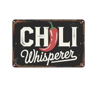 Letrero De Metal Susurrador De Chile Amor De Chile Vendimia Letrero Metálico Retro Chapas Metalicas para Club Pared Aseo 20X30Cm