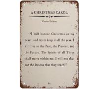 Letrero De Metal Una Cita De Cuento De Navidad De Charles Dickens Retro Chapas Metalicas Vendimia Placas Metálicas para Cafetería WC Casa Campo 20X30Cm