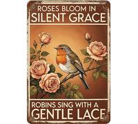 Letrero de metal vintage con texto en inglés "Angels Don't Always Have Wings Sometimes They Have Whiskers", 20.3 x 30.5 cm, retro amante de los gatos, placa floral rústica para el hogar, dormitorio