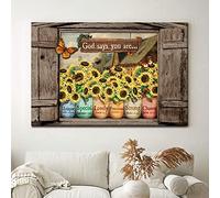 Letrero de metal vintage con texto en inglés "God says you are, Butterfly, Jesus", arte cristiano para pared, letrero de metal vintage, cartel de pared de 5.5 x 8 pulgadas