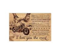 Letrero de metal vintage con texto en inglés "I Love You The Mort", divertido cartel de metal para decoración de pared del hogar, cafetería, bar, cocina, 8 x 12 pulgadas