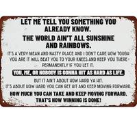 Letrero de metal vintage con texto en inglés "Let Me Tell You Something You Already Know" para decoración de pared, divertido, retro, bar, café, club, pub, regalo, decoración de pared, 8 x 12 pulgadas