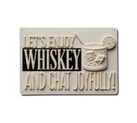 Letrero de metal vintage con texto en inglés "Let's Drink Vodka And Talk Shite" para decoración de pared interior y exterior, póster de metal retro de 8 x 12 pulgadas