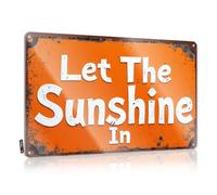 Letrero de metal vintage con texto en inglés "Man Cave Bar Let The Sunshine In" (20 x 30 cm)