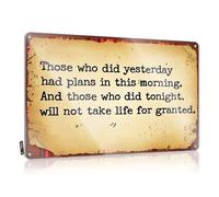 Letrero de metal vintage con texto en inglés "Man Cave Bar Those Who Did Yesterday Had Plans In This Morning" (30 x 40 cm)