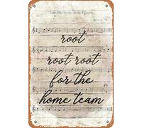 Letrero de metal vintage con texto en inglés "Take Me Out To the Ball", decoración de pared retro para el hogar, cafeterías, oficinas, tiendas, pubs, clubes, regalo de 8 x 12 pulgadas.