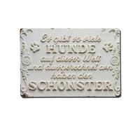 Letrero de metal vintage con texto en inglés "There Are So Many Dogs in This World And of All of Them, We Have The Most Beautiful One" para el hogar, bar, jardín, decoración de pared interior y