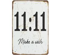 Letrero de metal vintage de aluminio "Make A Wish" de 12x16 pulgadas, 11-1