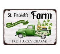 Letrero de metal vintage irlandés con texto en inglés "Pick Your Own Clovers" para pared, letrero de estaño para decoración de hogar, bar, club, granja, jardín, regalo de 8 x 12 pulgadas