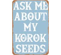 Letrero de metal vintage Korok Seeds Man Cave Bar Farm Kitchen Wall Art Yard Christmas Halloween Girlfriend Boyfriend 8" X 12"
