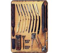 Letrero de metal vintage para decoración de pared, diseño de herramientas de barbería, letreros de metal vintage para bar, club de música, cueva de hombre, decoración de pared de 8 x 12 pulgadas