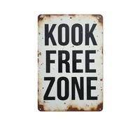 Letrero De Metal Zona Libre De Chiflados, Patinador, Surfista Resistente Al Desgaste Y Duradero Letrero Metálico Decoración Metal Estaño Signo para Garaje Hogar Restaurante 20X30Cm