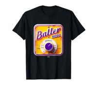 LETRERO DE MODA BALLER INTENSIDAD BALONCESTO MORADO AMARILLO Camiseta