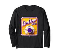 LETRERO DE MODA BALLER INTENSIDAD BALONCESTO MORADO AMARILLO Manga Larga