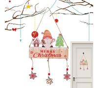 Letrero De Navidad Para Puerta | Corona De Madera Navideña - Colgante Puerta Feliz Navidad - Para Sala De Estar Reuniones Navideñas Bienvenida Interior Exterior Entrada Fiesta Fondo De Fotos