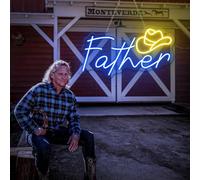 Letrero de neón con sombrero de vaquero para el día del padre, regalo para papá, regalo de cumpleaños, regalo personalizado para papá