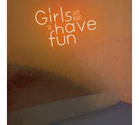 Letrero de neón con texto en inglés "Girls Just Wanna Have Fun", arte de afirmación positiva, decoración de pared para habitación de niñas
