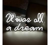 Letrero de neón con texto en inglés "it was all a