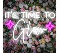 Letrero de neón con texto en inglés "It's Time To Glow Cowgirls", decoración de luces de neón LED para sala de belleza, peluquería, uñas, cera y pestañas, decoración de pared