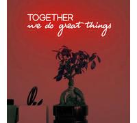 Letrero de neón con texto en inglés «Together we do Great Things», arte de pared de trabajo en equipo, decoración motivacional de oficina y dormitorio