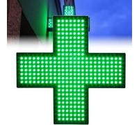 Letrero De Neón Cruzado De Farmacia LED, Luz De Dispensario Médico Intermitente Multimodo Ultrabrillante Con Interruptor De Tracción Y Cadena Colgante For Farmacia, Clínica, Hospital(35 * 35cm)