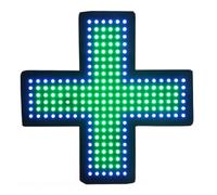 Letrero de neón de cruz verde para interiores con cadena, 3 modos intermitente/intermitente general/siempre encendido, letrero LED acrílico para clínica