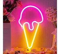 Letrero de Neón de Helado Neón Signos de luz Helado LED Neon Signs, Luces LED de Neón para Dormitorio, Luces de Neón para Regalo