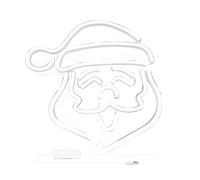 Letrero de neón de Papá Noel navideño, letrero LED de neón brillante de Papá Noel para fiestas de Halloween y Navidad.