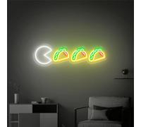 Letrero de neón de tacos, luz de comida mexicana, decoración de pared de restaurante, comedor, hogar, cocina, apertura, regalo, tienda de alimentos