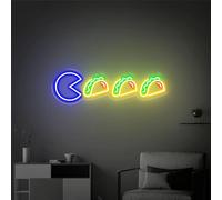 Letrero de neón de tacos, luz de comida mexicana, decoración de pared de restaurante, comedor, hogar, cocina, apertura, regalo, tienda de alimentos