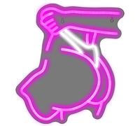 Letrero de neón de trasero de mujer Luz de neón sexy Letrero de neón de dama para decoración de pared Letrero de neón rosa para dormitorio, bar, tienda, decoración del hogar, habitación de niñas