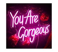 Letrero de neón Decoración de luz Eres hermosa para lámpara letrero neón Habitación Dormitorio Bar Tienda Diseño