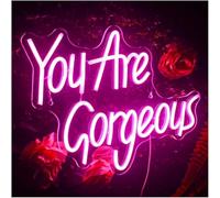 Letrero de neón Eres hermosa para la lámpara de neón del letrero habitación dormitorio bar tienda decoración los letreros luminosos