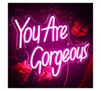 Letrero de neón Eres hermosa para lámpara de neón para habitación dormitorio bar tienda decoración letreros luminosos diseño arte pared