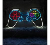 Letrero de neón Lámpara de ambiente relajante, letreros neón para juegos, control remoto alimentado por un controlador brillo ajustable(A,45cm)