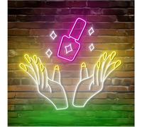 Letrero de neón Lámpara de neón con ambiente relajante para salón belleza, decoración personalizada para uñas(70cm)