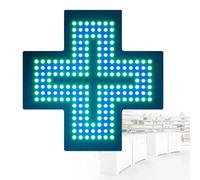 Letrero De Neón LED con Cruz De Dispensario, 35x35 cm, Lámpara Acrílica En Forma De Cruz De Farmacia, 3 Modos: Siempre Encendido, Intermitente Y Intermitente General,H