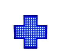 Letrero de neón LED con forma de cruz for farmacia, lámpara con letrero de cruz for farmacia, 3 modos: encendido fijo, intermitente e intermitente continuo, letrero for droguería.(Blue)