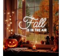 Letrero de neón LED Fall is in The Air, decoración del hogar, otoño, otoño, luz de neón, otoño, jardín, fiesta, decoración de Acción de Gracias, decoración de pared